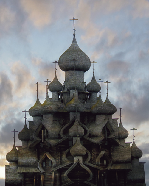 Wooden church in Kizhi, Russia